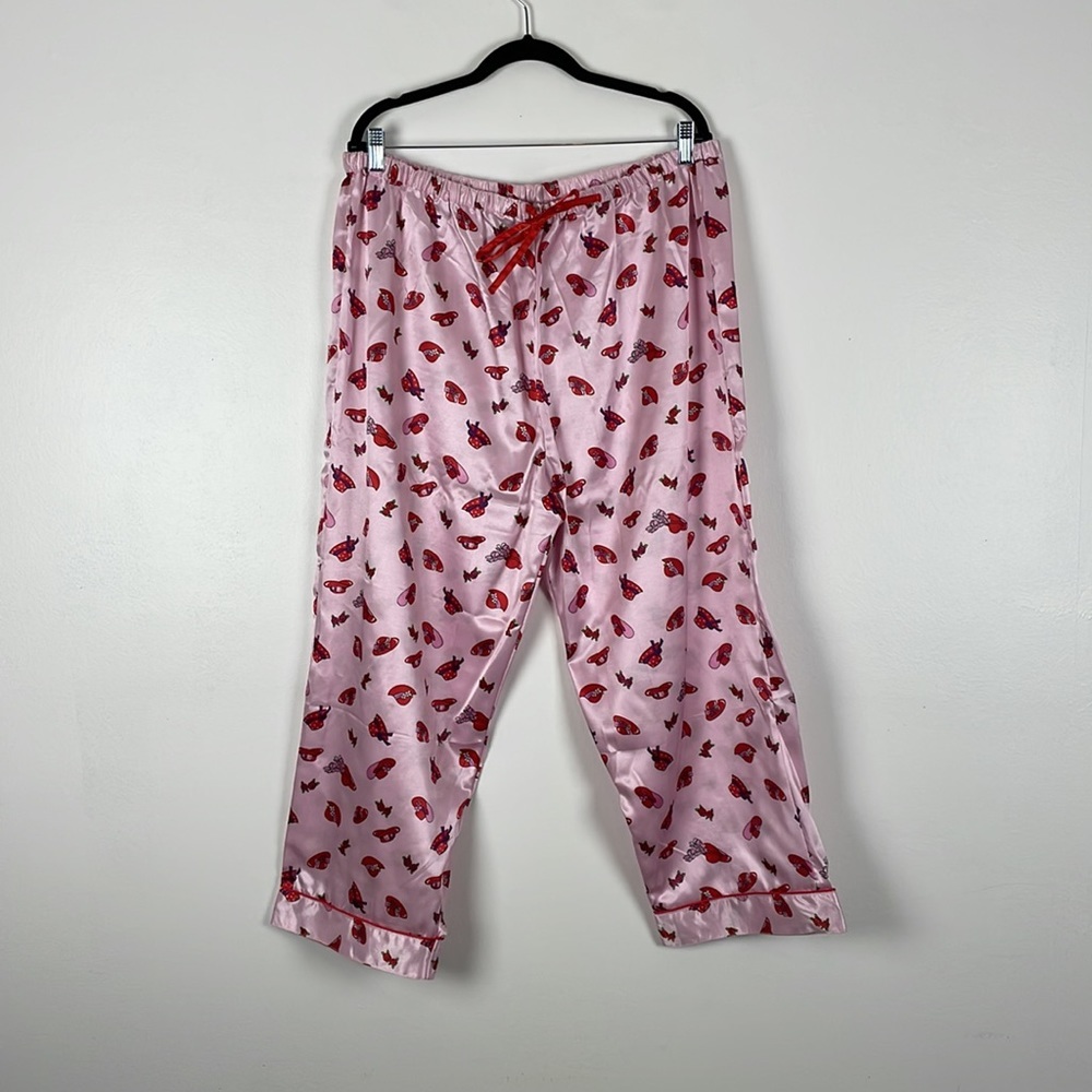 Robert Louis silk blend loungewear drawstring waist short sleeve button down - Picture 5 of 8